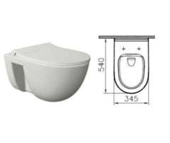 VitrA S40 Kanalsız Asma Klozet+Yavaş Kapak+ Gömme Rezervuar SET