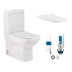 Seramiksan Petite Kanalsız Rim-ex Duvara Sıfır Klozet + Yavaş Kapanır Kapak + VitrA İç Takım Set