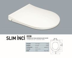Nkp Slim İnci Thermoplast Yavaş Kapanır Klozet Kapağı