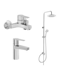 Artema Nora S Banyo Bataryası + Lavabo Bataryası + 3c Duş Sistemi A45786