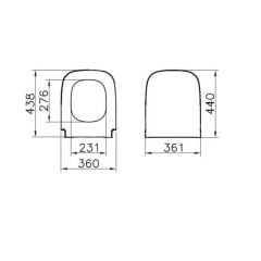 VitrA S20 Square Asma Klozet 48cm + S20 Klozet Kapağı