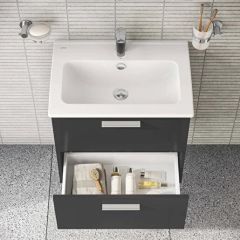 VitrA Mia Antrasit 60cm Banyo Dolabı Set