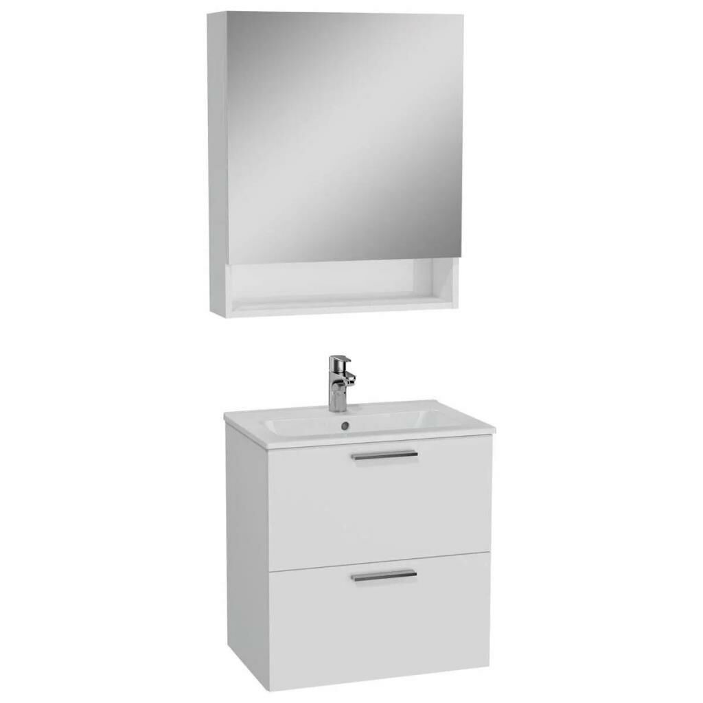 VitrA Mia 60cm Banyo Dolabı Üst Dolap + Alt Dolap + Lavabo Set