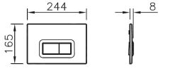 VitrA  Kumanda Paneli Loop R 740-0680 Parlak Krom