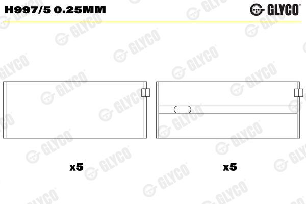 KOLBENSCHMIDT ANA YATAK. M102-111-601. 0,25. İNCE. TAKIM. (A6010300640)