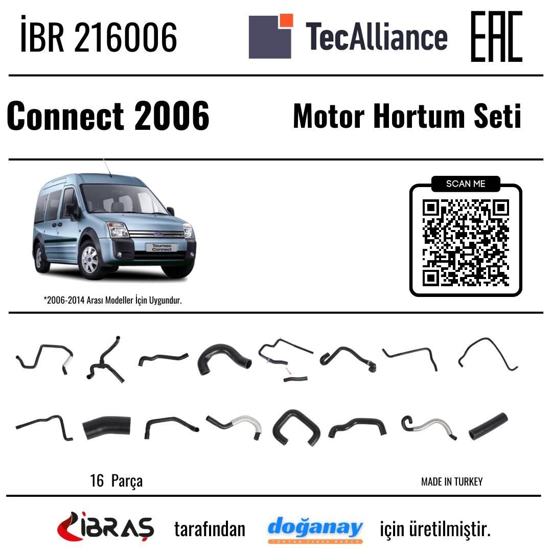 İBRAŞ MOTOR HORTUM SETİ CONNECT 06> İBR 216006 216006