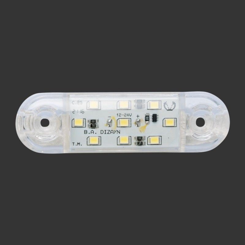 9 LEDLİ DEKORATİF LED GENİŞ BEYAZ 12V-24V