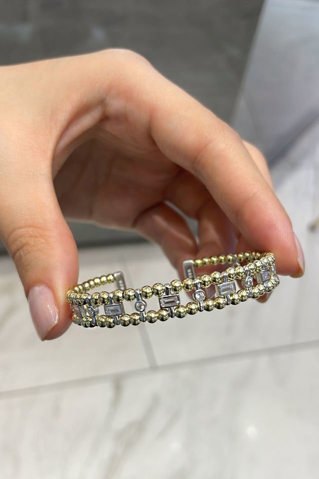 Dorika Tasarım Gümüş Kelepçe