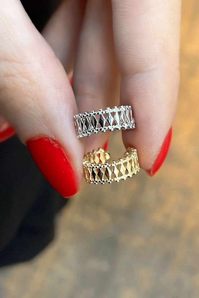Mızrak Ear Cuff Gümüş Küpe