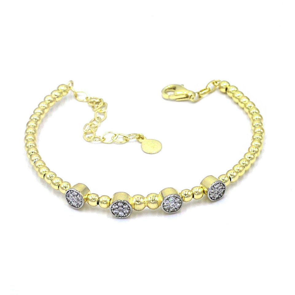 Tessera Pırlanta Kesim Gümüş Bileklik