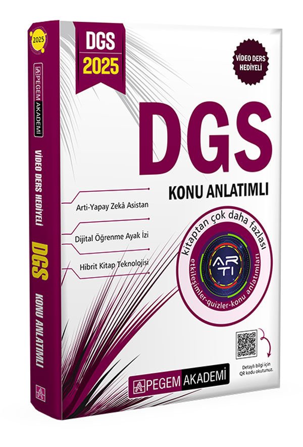 Pegem Akademi 2025 DGS Konu Anlatımlı