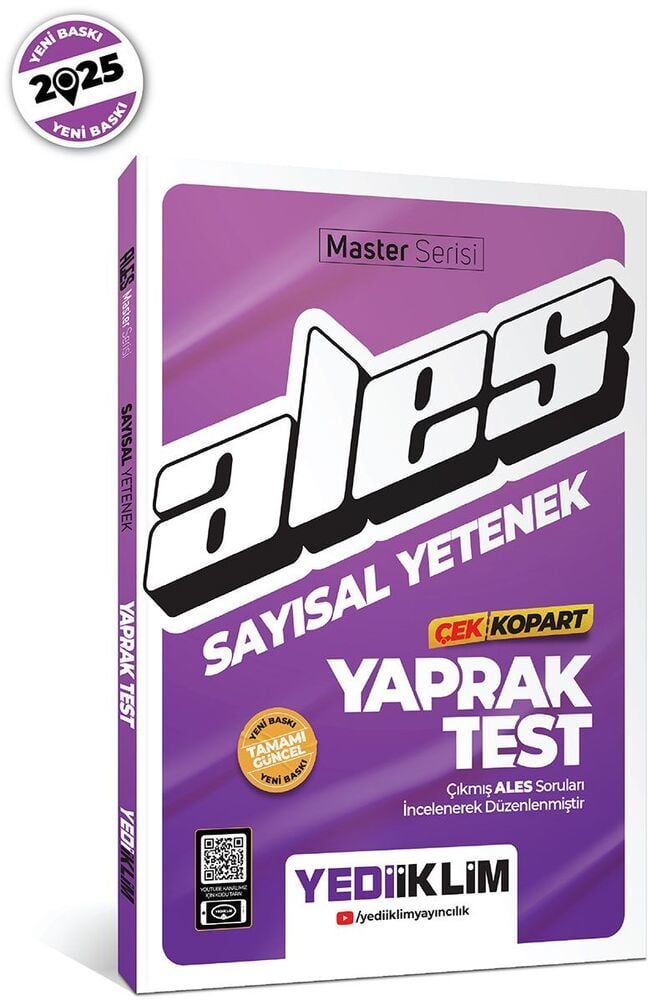 Yediiklim Yayınları 2025 Ales Sayısal Yetenek Çek Kopart Yaprak Test