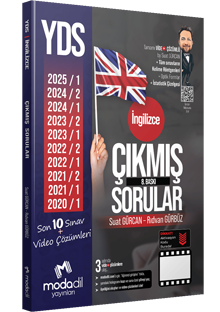 Modadil Yayınları YDS İngilizce Çıkmış Sorular Tamamı Video Çözümlü