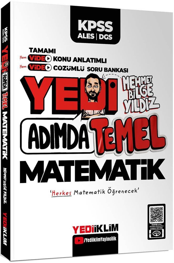 Yediiklim KPSS ALES DGS Yedi Adımda Temel Matematik Video Konu Anlatımlı Video Çözümlü Soru Bankası