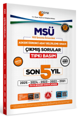 Son 5 yıl MSÜ Çıkmış Sorular-Tıpkı Basım-Bire Bir ÖSYM-Tamamı Video Çözümlü