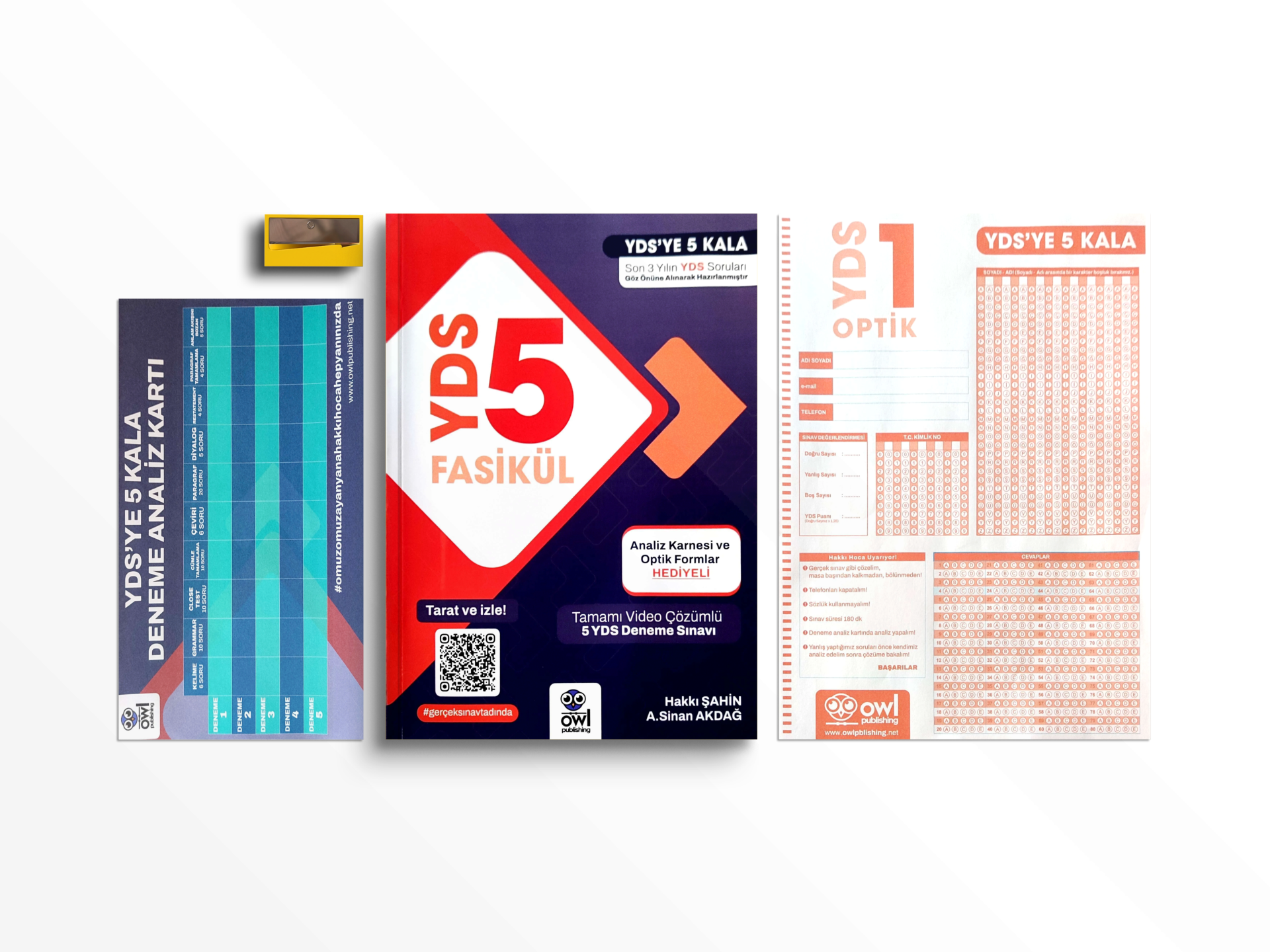 YDS’ye 5 Kala – Çözümlü 5 Deneme Fasikül Seti (Optik Form + Deneme Analiz Kartı Hediyeli)