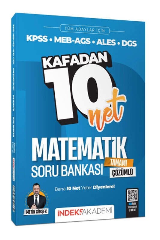 İndeks Akademi KPSS MEB-AGS ALES DGS Matematik Kafadan 10 Net Soru Bankası