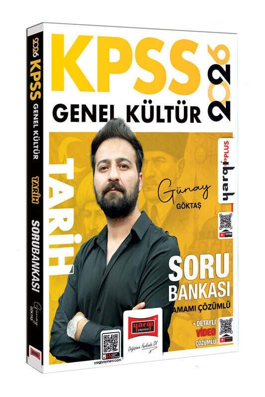 Yargı Yayınları 2026 KPSS Genel Kültür Tamamı Çözümlü Tarih Soru Bankası (Günay Göktaş)