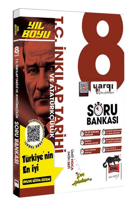 Yargı Ders Arkadaşım 8.Sınıf LGS T.C İnkılap Tarihi ve Atatürkçülük Yıl Boyu Soru Bankası
