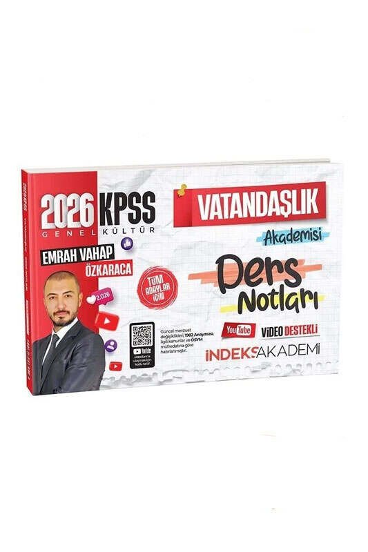 İndeks Akademi 2026 KPSS Vatandaşlık Akademisi Video Ders Notları