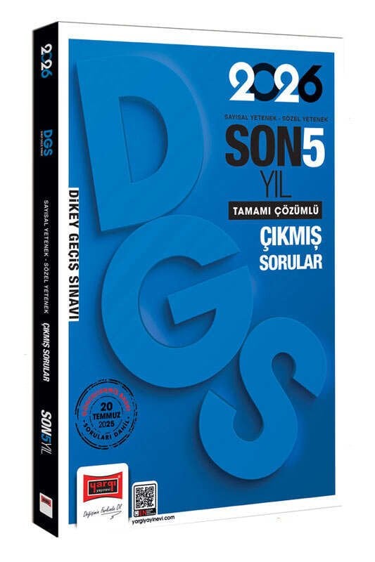 Yargı Yayınları 2026 DGS Sayısal-Sözel Yetenek Son 5 Yıl Çıkmış Sorular