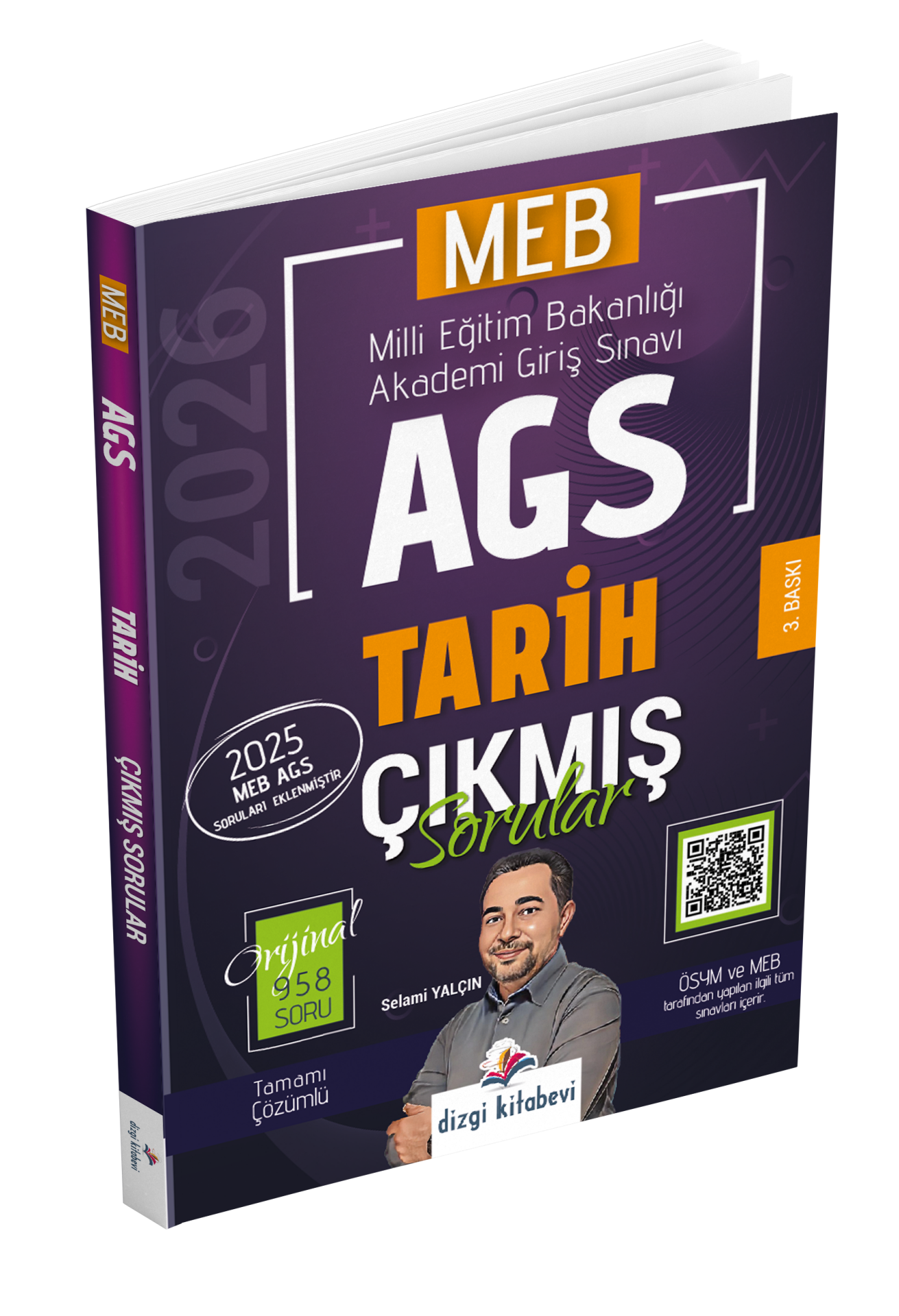Dizgi Kitap 2026 MEB AGS Tamamı Video Çözümlü Tarih Çıkmış Sorular 3. Baskı Selami Yalçın