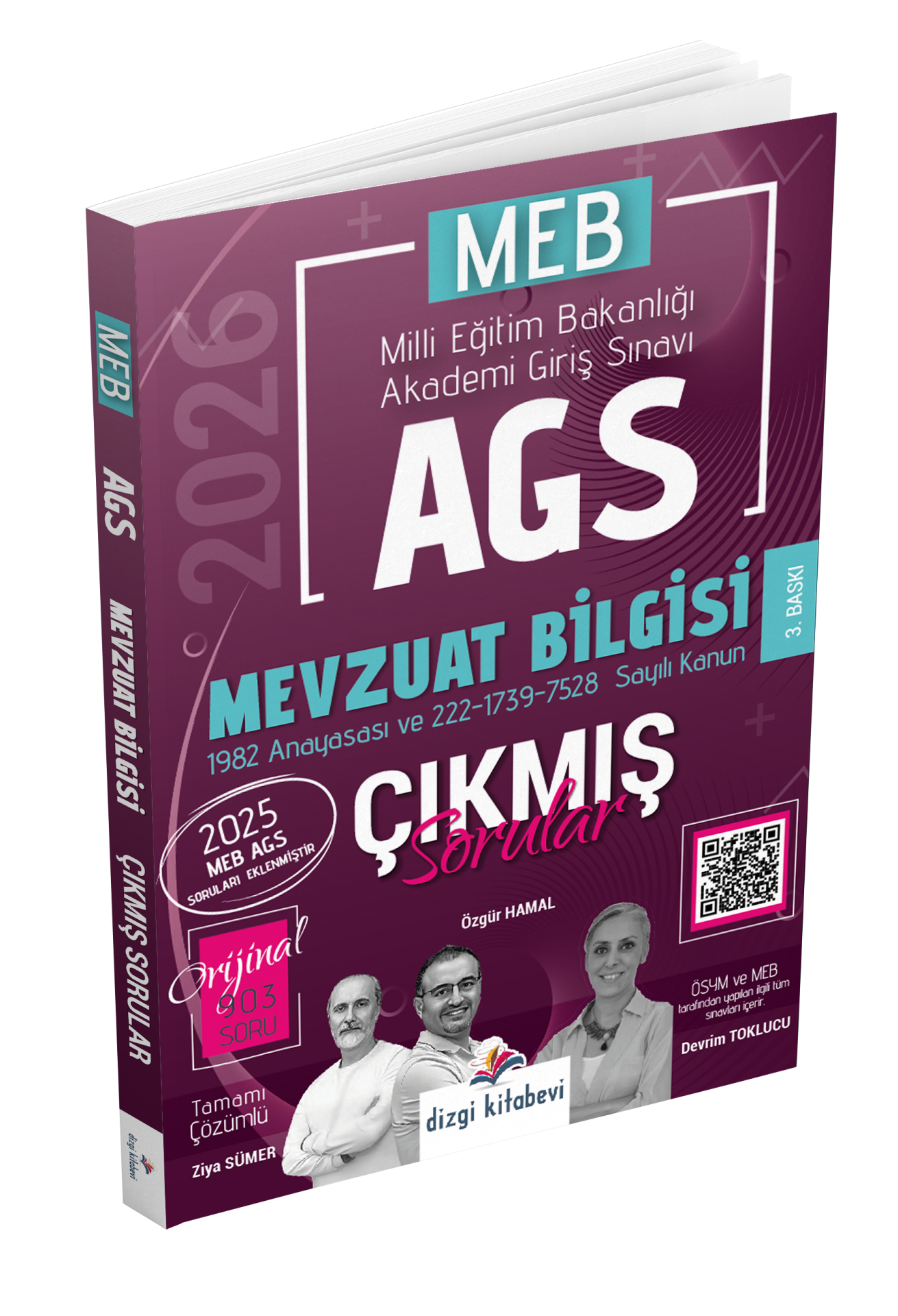 Dizgi Kitap 2026 MEB AGS Tamamı Video Çözümlü Mevzuat Bilgisi Çıkmış Sorular 3. Baskı Ziya Sümer Özgür Hamal Devrim Toklucu