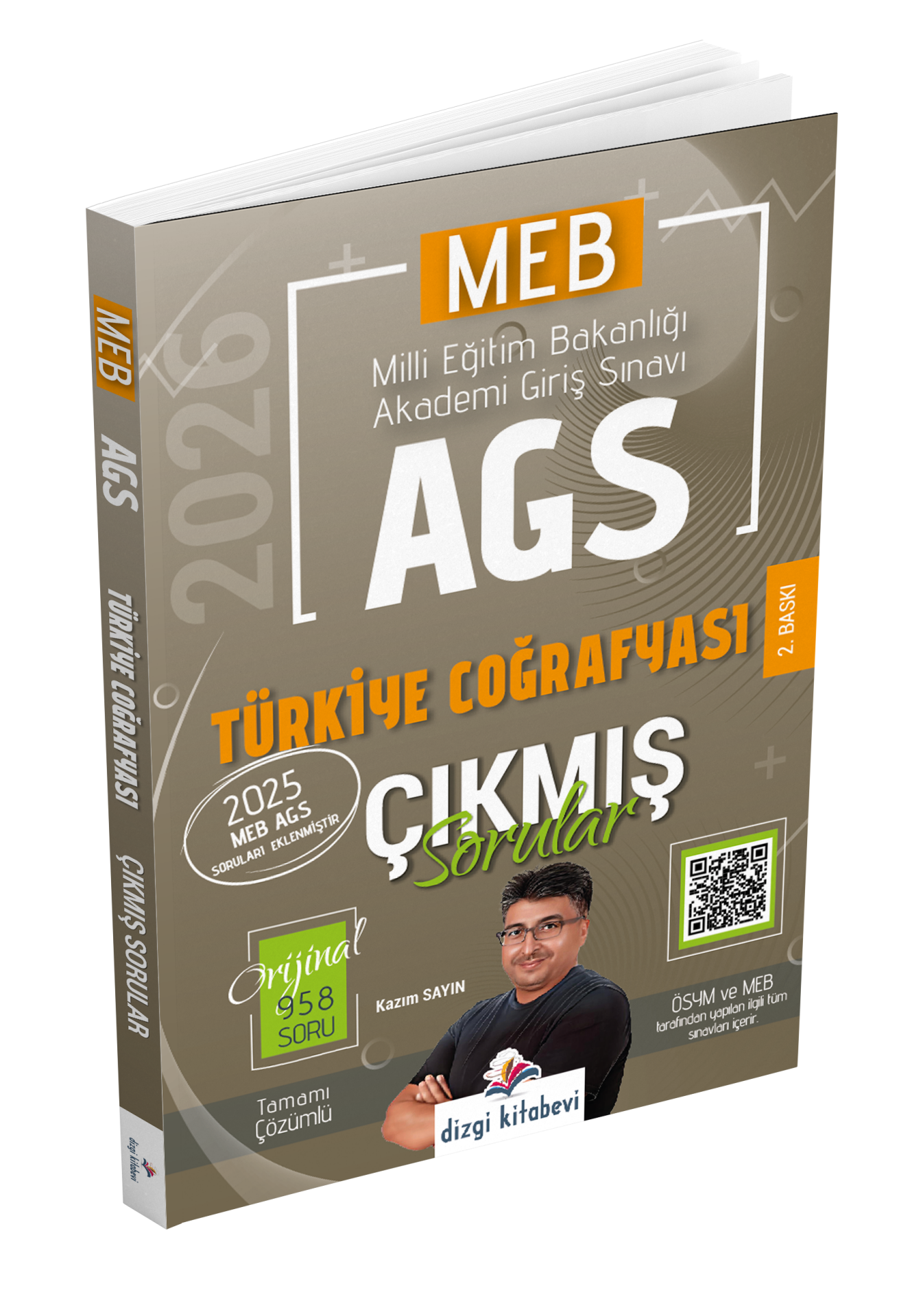 Dizgi Kitap 2026 MEB AGS Tamamı Video Çözümlü Türkiye Coğrafyası Çıkmış Sorular 2. Baskı Kazım Sayın