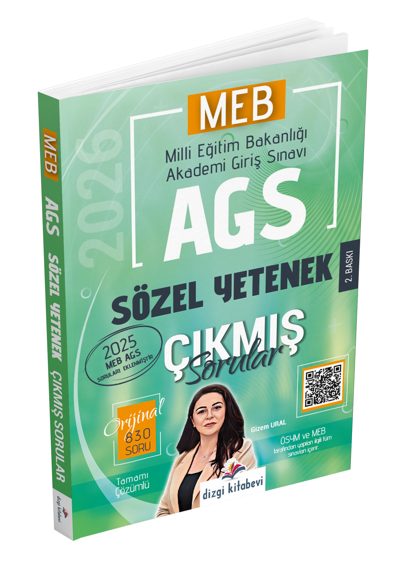 Dizgi Kitap 2026 MEB AGS Tamamı Video Çözümlü Sözel Yetenek Çıkmış Sorular 2. Baskı Gizem Ural