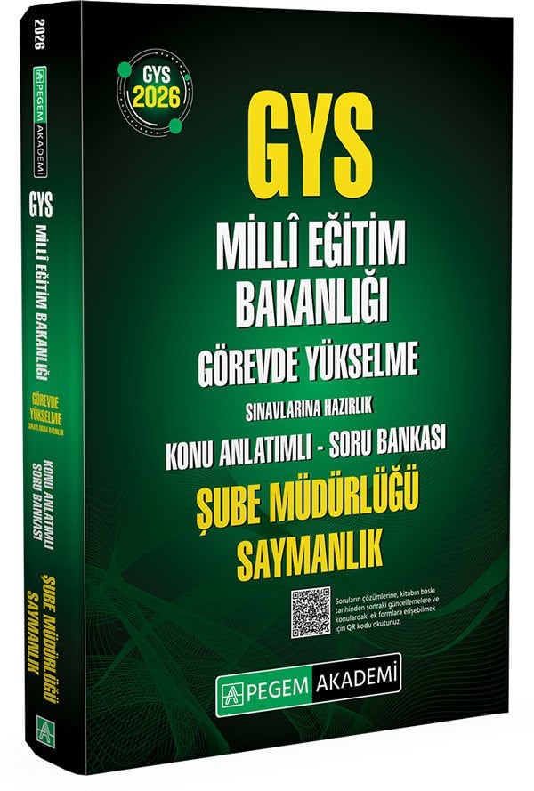 2026 GYS MEB Görevde Yükselme Sınavlarına Hazırlık Konu Anlatımlı Soru Bankası ŞUBE MÜDÜRLÜĞÜ SAYMANLIK