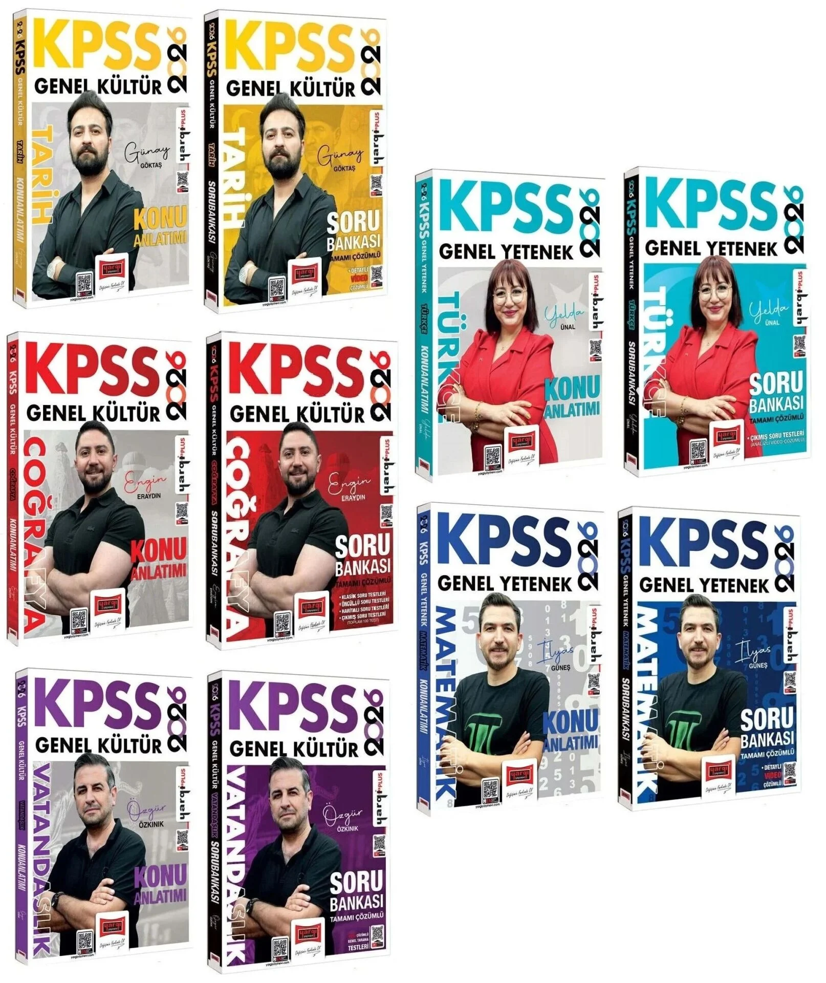 2026 KPSS Genel Yetenek Genel Kültür Konu Anlatımı + Soru Bankası 10 lu Set