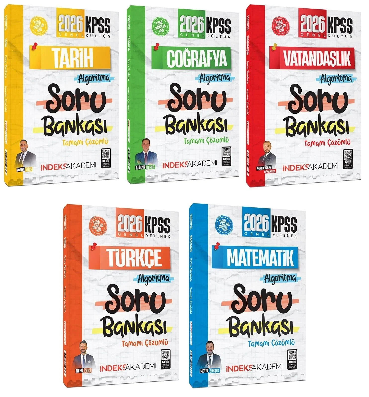 2026 KPSS Genel Yetenek Genel Kültür Algoritma Soru Bankası 5 li Set