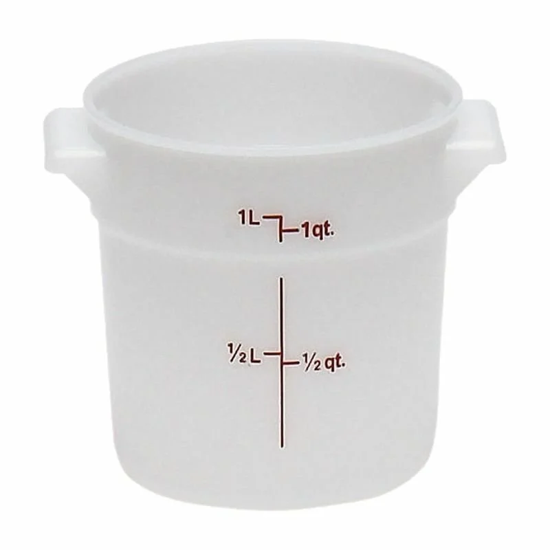 Cambro Polietilen Yuvarlak Saklama Kapları 0,9 lt