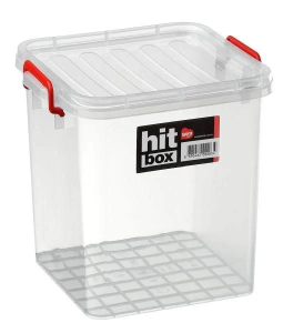 Bora Plastik Hit Box Gıdaya Uygun Kare Kapaklı Saklama Kabı 11,0 lt