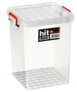 Bora Plastik Hit Box Gıdaya Uygun Kare Kapaklı Saklama Kabı 13,0 lt