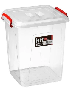 Bora Plastik Hit Box Gıdaya Uygun Kare Kapaklı Saklama Kabı 23,0 lt