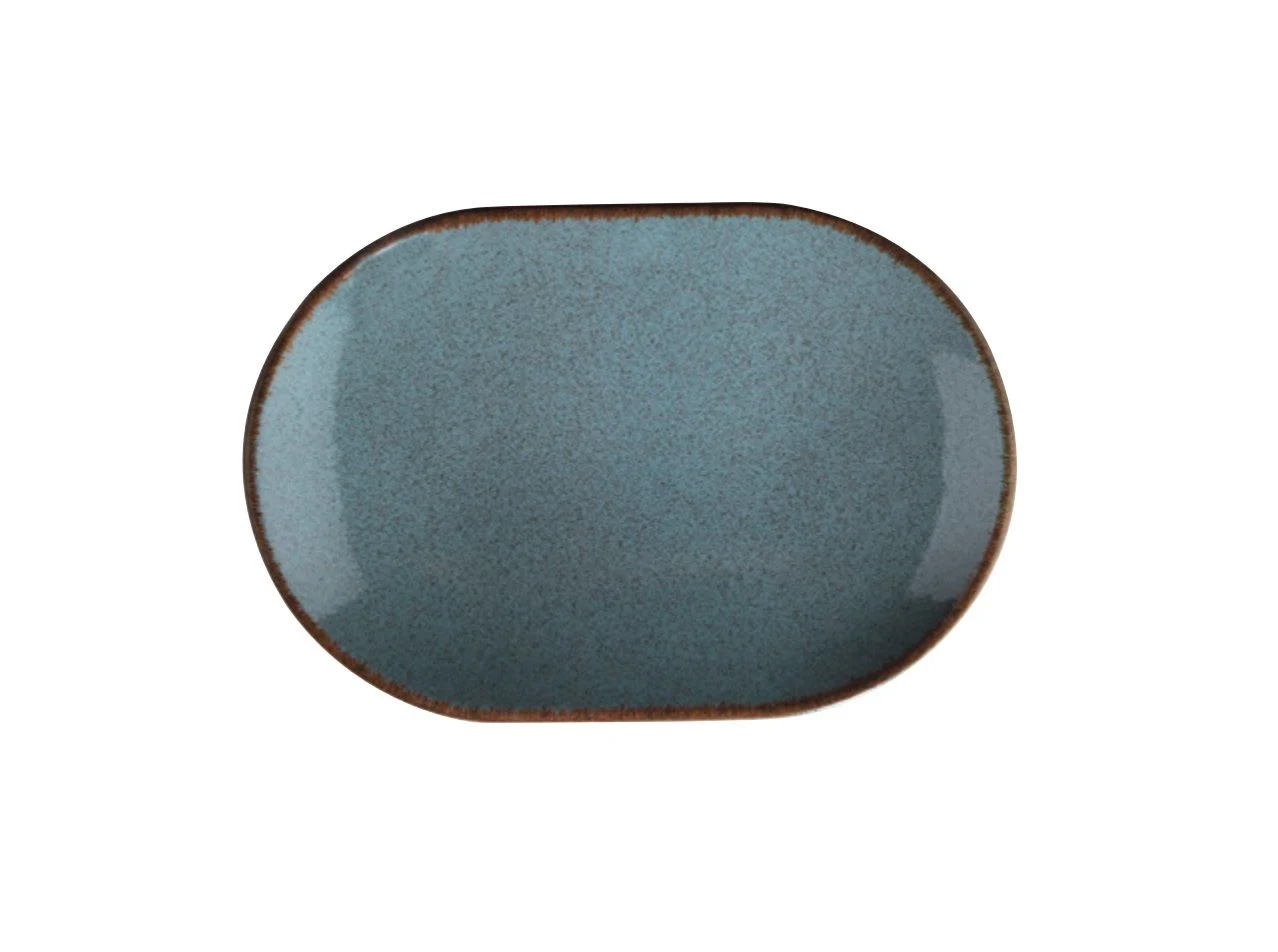 Kütahya Porselen Color X Mavi Kayık Tabak 28 cm