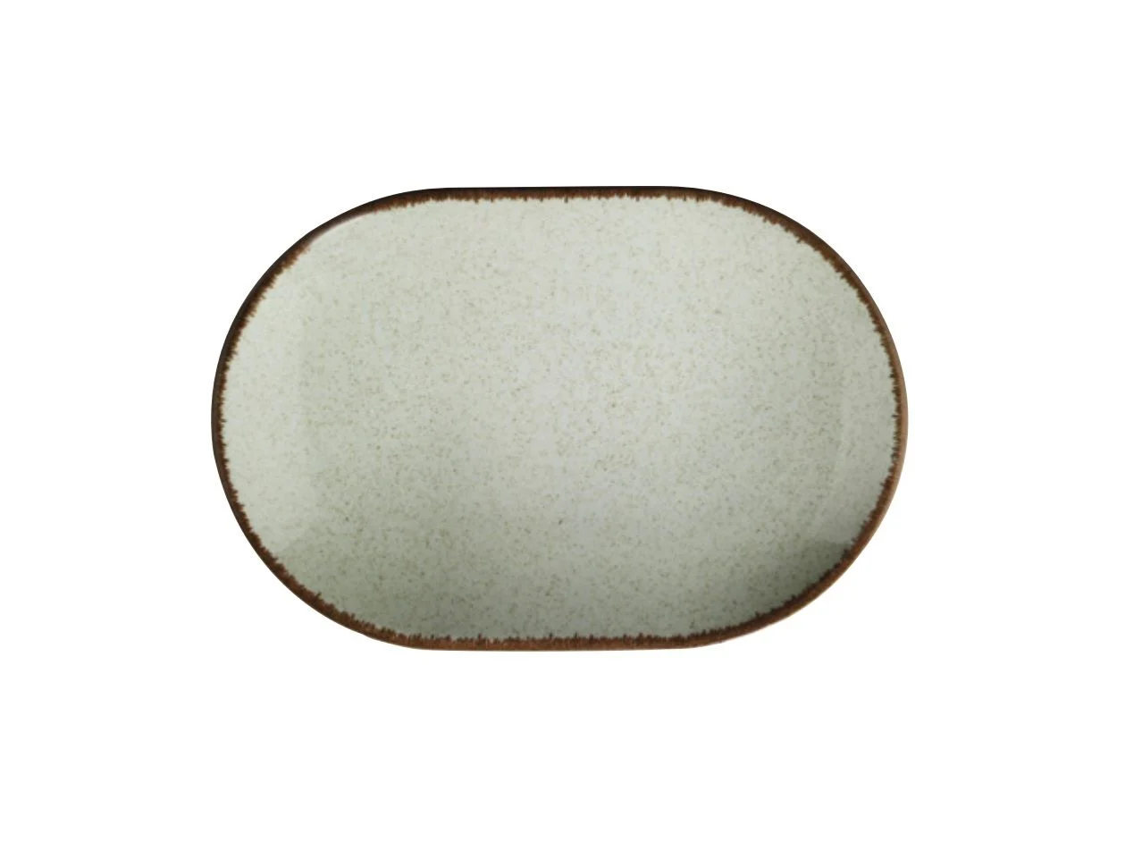 Kütahya Porselen Color X Yeşil Kayık Tabak 24 cm