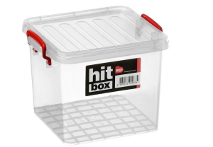 Bora Plastik Hit Box Gıdaya Uygun Kare Kapaklı Saklama Kabı 4,75 lt