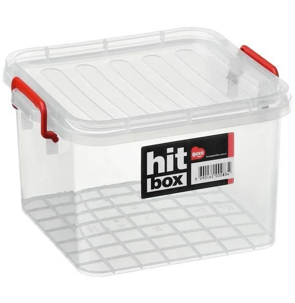 Bora Plastik Hit Box Gıdaya Uygun Kare Kapaklı Saklama Kabı 6,0 lt