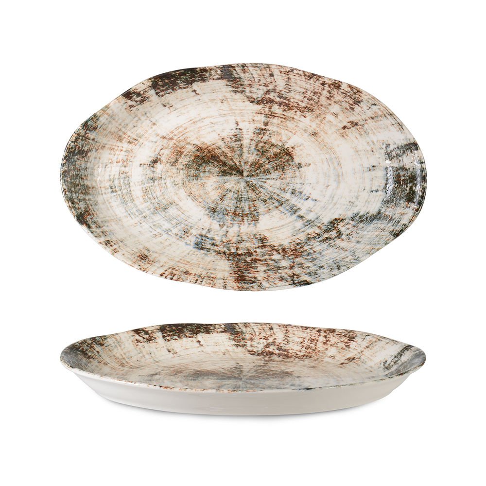 Rinart Porselen Shira Kayla Doğal Oval Tabak 26 cm