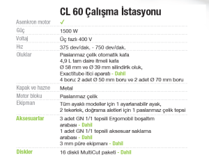 Robot Coupe Sebze Doğrama Makinesi Çalışma İstasyonu - CL 60