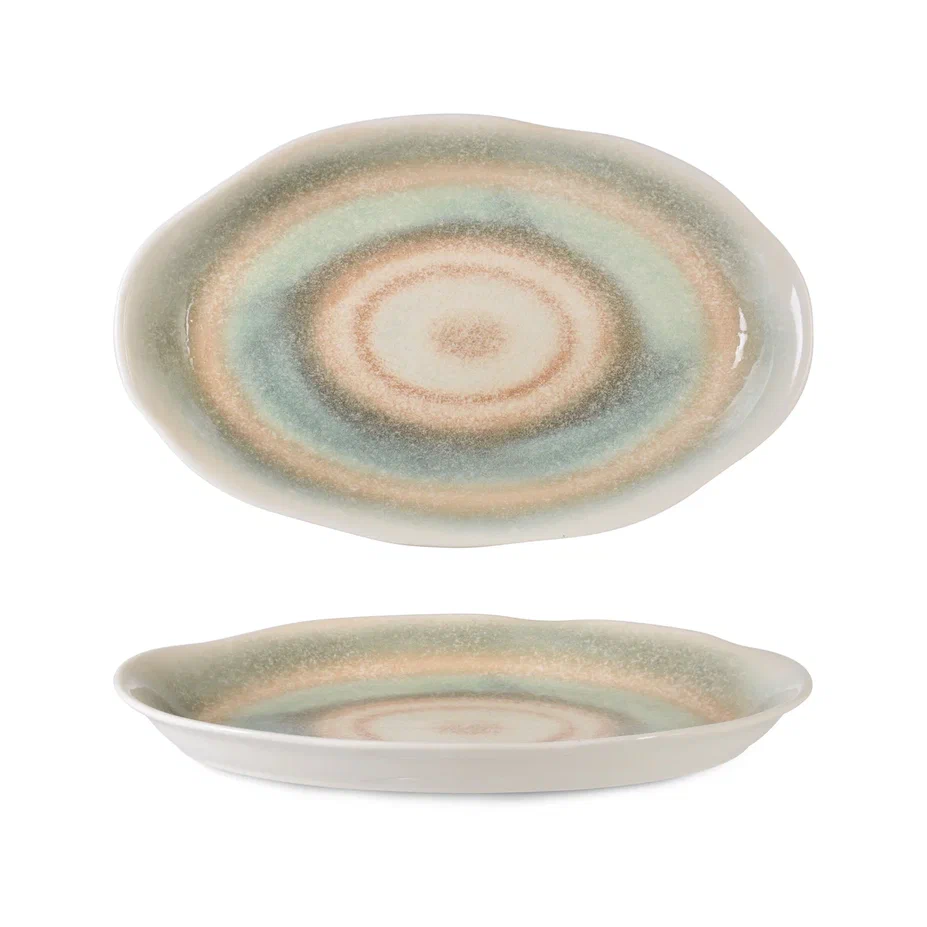 Rinart Porselen Nare Kayla Doğal Oval Tabak 32x20 cm