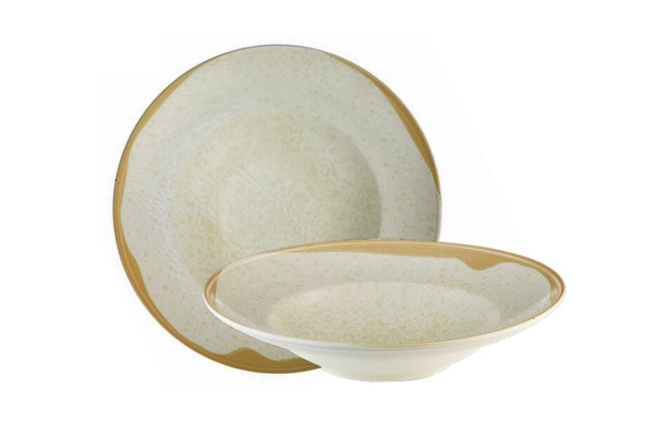 Kütahya Porcelain Sand Wind Pasta Plate
