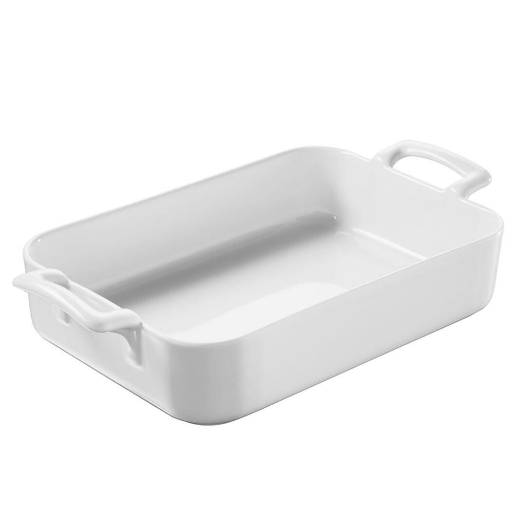 Jumbo Belle Cuisine Rectangular White Baking Plate
