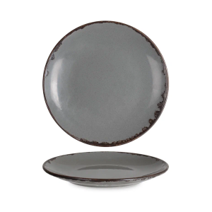 Rinart Porselen Grey Valencia Düz Tabak 27 cm