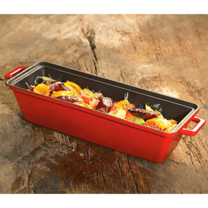 Lava Döküm Ekmek Tenceresi / Terrine Serisi 11x29 cm Kırmızı