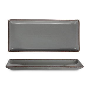 Rinart Porselen Grey Flora Dikdörtgen Servis Tabağı 33 cm