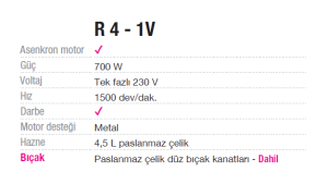 Robot Coupe Parçalayıcı Mikser - R4 1V