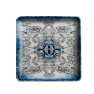 Kütahya Porselen Blue Blanc Düz Tabak 19 cm